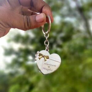 Couple Heart Keychain